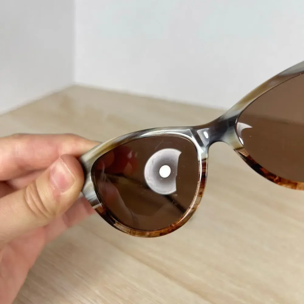 Corinne McCormack Annette 10201610 Sunglasses Striped Brown White 55-15-140
